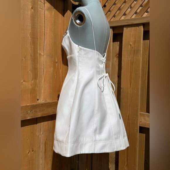 🆕 ACLER 🧿 NWT Oakwood Crystal Embellished Crepe Mini, Ivory - Sz AU 10 US 6 - Picture 8 of 16